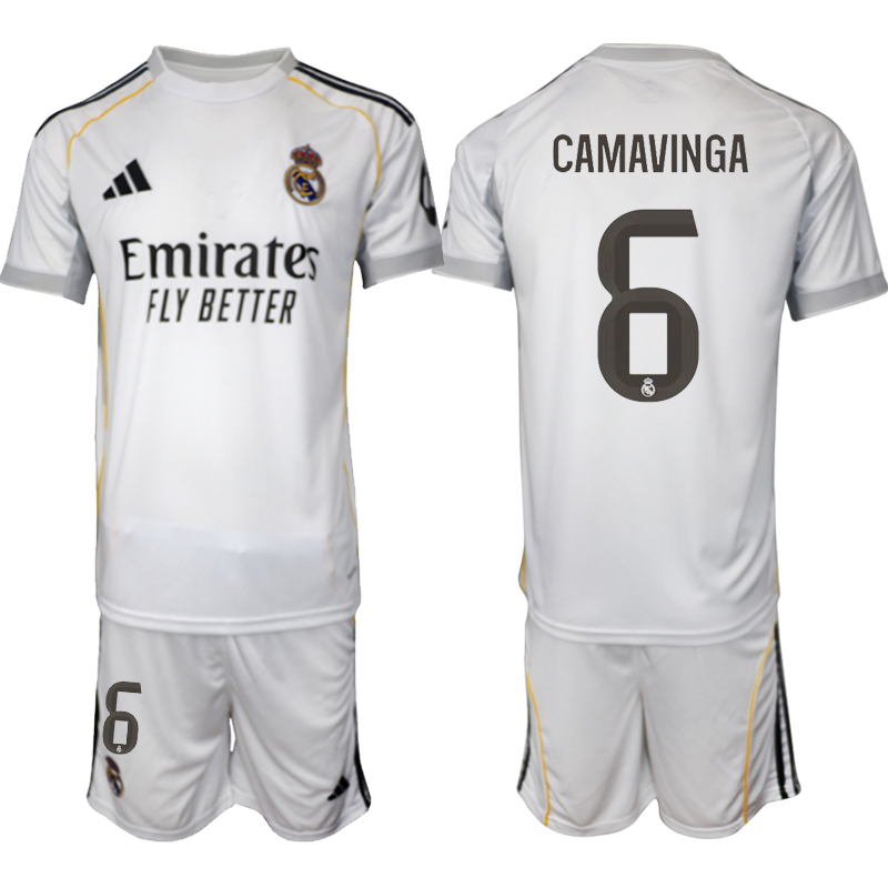 Men 2025-2026 Club Real Madrid home white #6 Soccer Jersey 01->real madrid jersey->Soccer Club Jersey